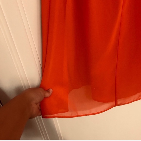 BCBGeneration Orange Ruffle Tent Dress - Picture 5 of 6